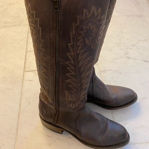 Lucchese Womens Boots Brown western riding boot